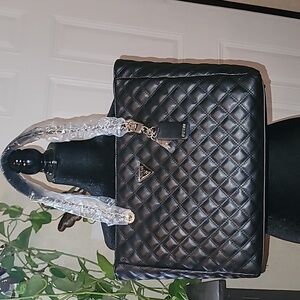 Guess Black Quilted Tote